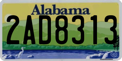 AL license plate 2AD8313