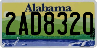 AL license plate 2AD8320
