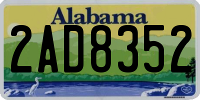 AL license plate 2AD8352