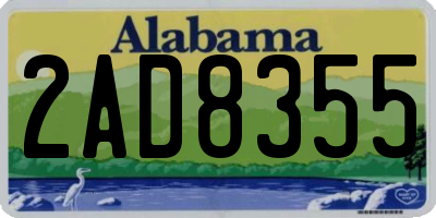 AL license plate 2AD8355