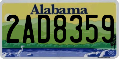 AL license plate 2AD8359