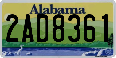 AL license plate 2AD8361