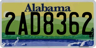 AL license plate 2AD8362