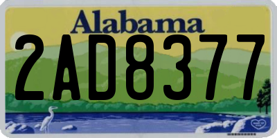 AL license plate 2AD8377
