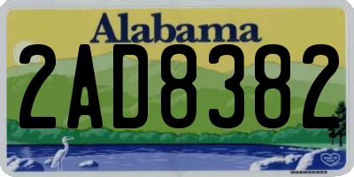 AL license plate 2AD8382