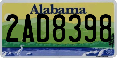 AL license plate 2AD8398