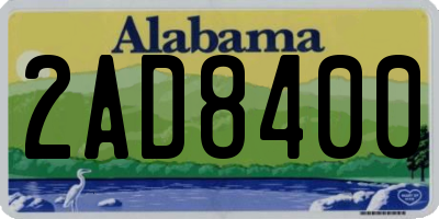 AL license plate 2AD8400