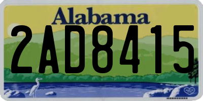 AL license plate 2AD8415