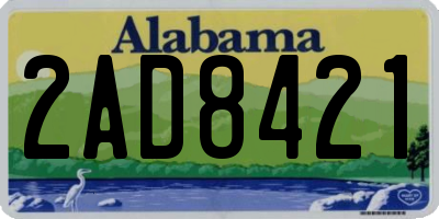 AL license plate 2AD8421