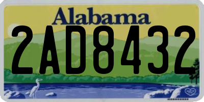 AL license plate 2AD8432