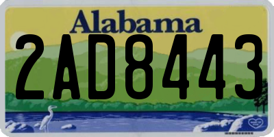 AL license plate 2AD8443