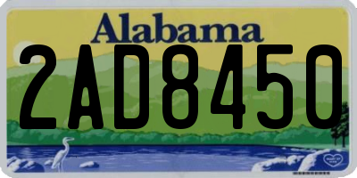 AL license plate 2AD8450