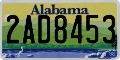 AL license plate 2AD8453