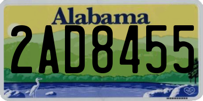AL license plate 2AD8455