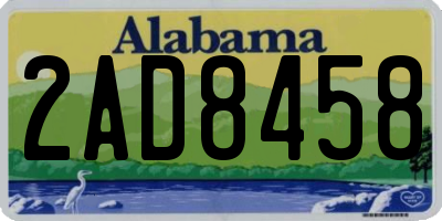 AL license plate 2AD8458