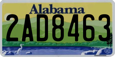AL license plate 2AD8463