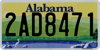 AL license plate 2AD8471