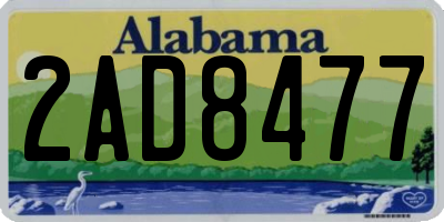 AL license plate 2AD8477