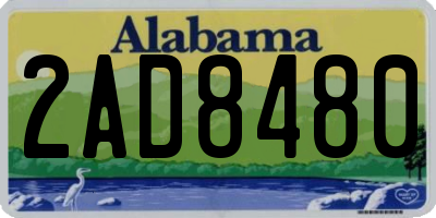 AL license plate 2AD8480