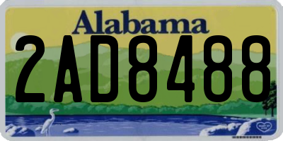 AL license plate 2AD8488
