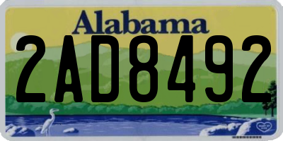 AL license plate 2AD8492
