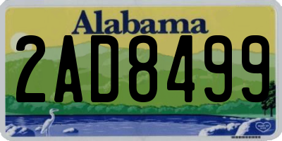 AL license plate 2AD8499