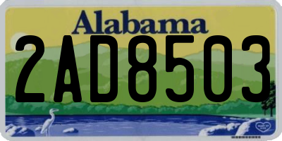 AL license plate 2AD8503