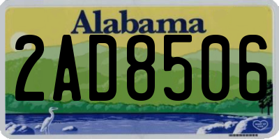 AL license plate 2AD8506