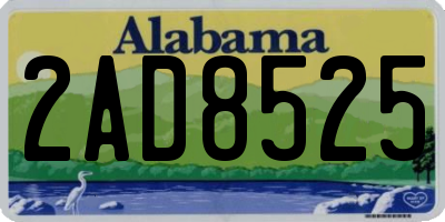 AL license plate 2AD8525