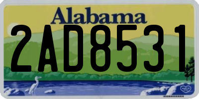 AL license plate 2AD8531