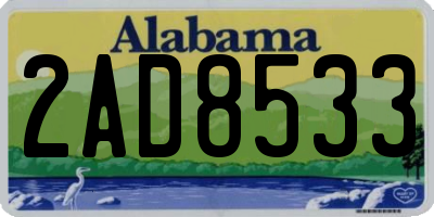 AL license plate 2AD8533