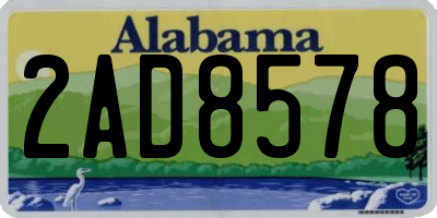 AL license plate 2AD8578