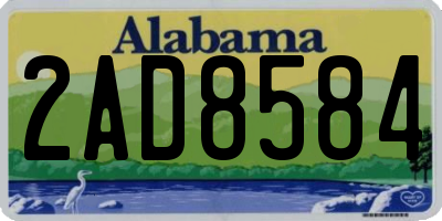 AL license plate 2AD8584