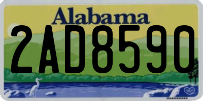 AL license plate 2AD8590
