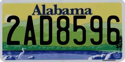 AL license plate 2AD8596