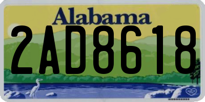 AL license plate 2AD8618
