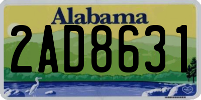 AL license plate 2AD8631