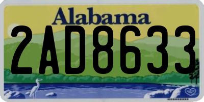 AL license plate 2AD8633