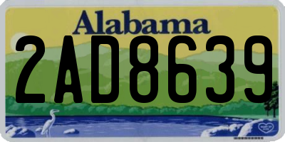 AL license plate 2AD8639