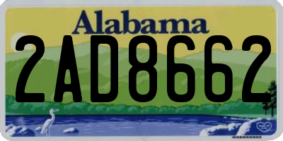 AL license plate 2AD8662