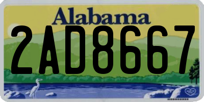 AL license plate 2AD8667