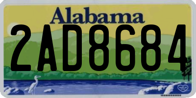 AL license plate 2AD8684