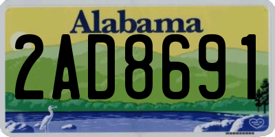 AL license plate 2AD8691
