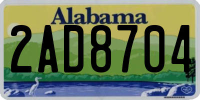 AL license plate 2AD8704
