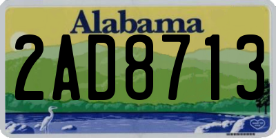AL license plate 2AD8713