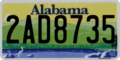 AL license plate 2AD8735