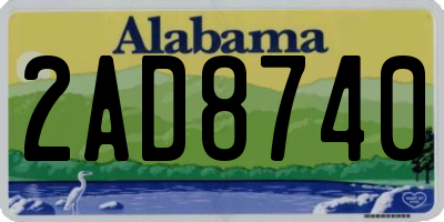 AL license plate 2AD8740