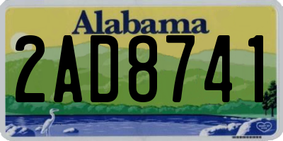 AL license plate 2AD8741