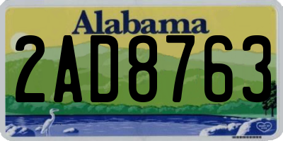 AL license plate 2AD8763
