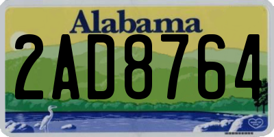 AL license plate 2AD8764